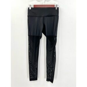 90 DEGREE by Reflex Woman's Black Semi-Sheer Activewear Leggings Size S